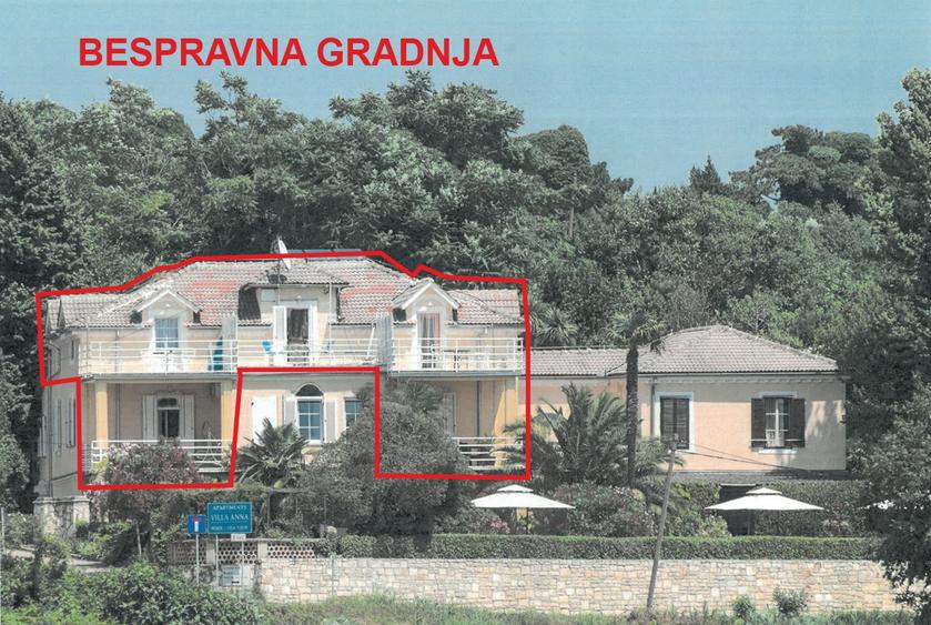 # Villa Anna 2014. godine – bespravno izgrađeno